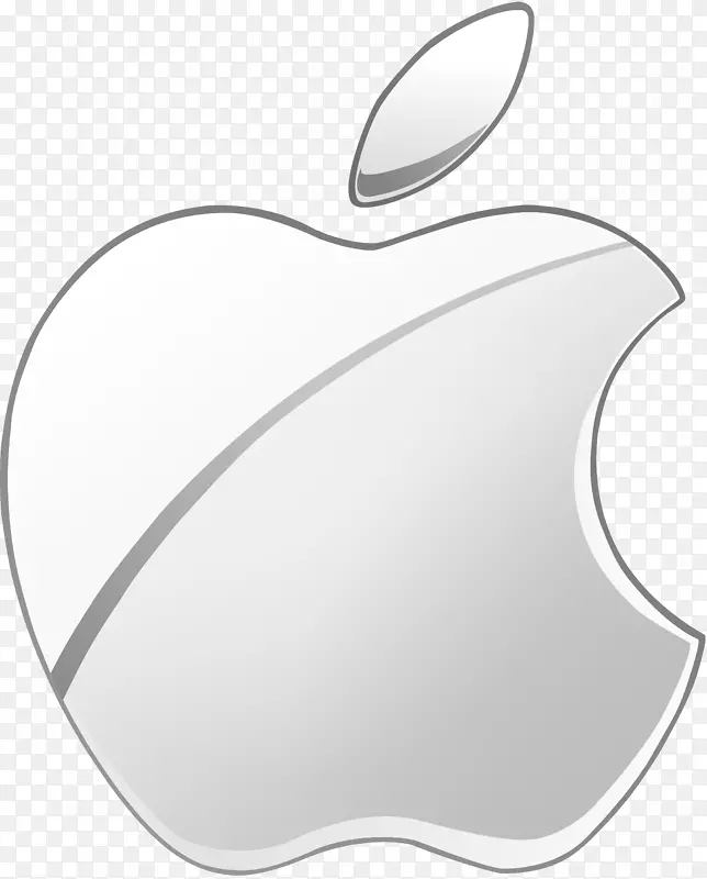 苹果商标桌面壁纸银苹果标志