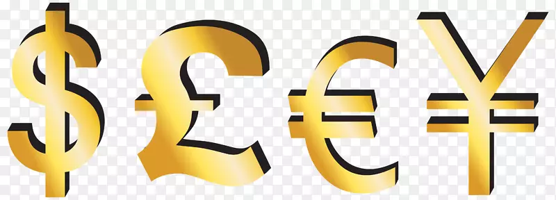 欧元英镑货币符号日元符号美元符号