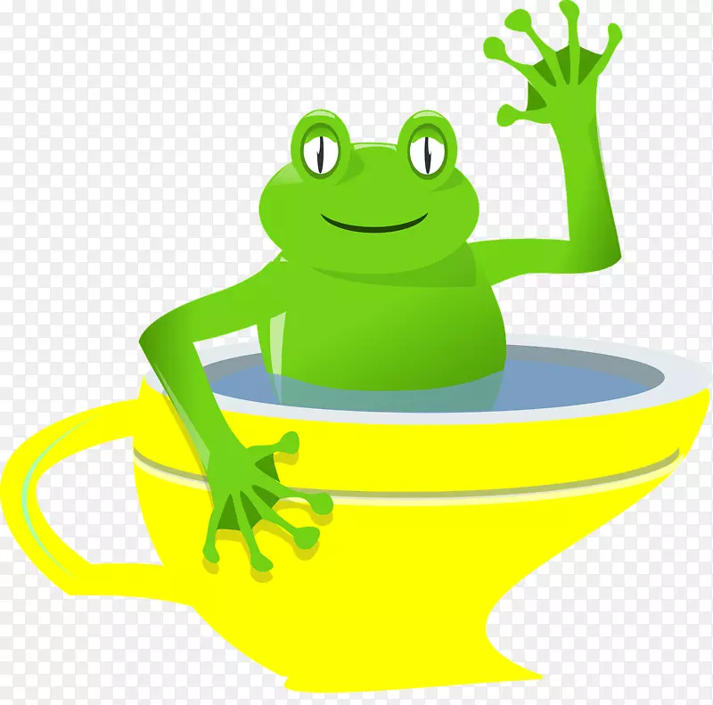 茶杯蛙夹艺术-青蛙