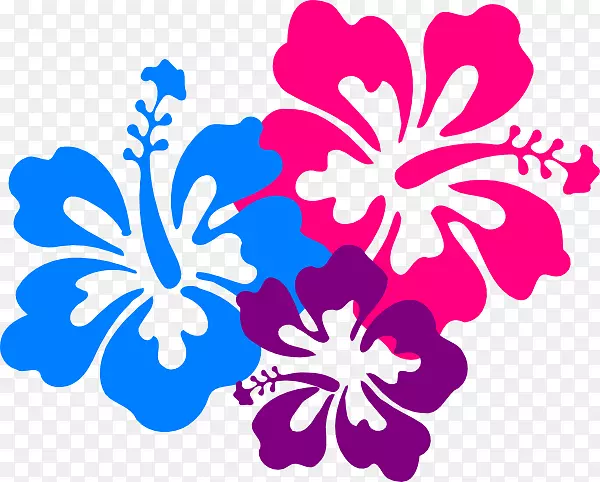 夏威夷插花艺术-美丽的夏威夷剪贴画