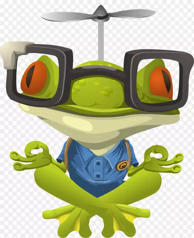 青蛙t恤瑜伽剪贴画-青蛙