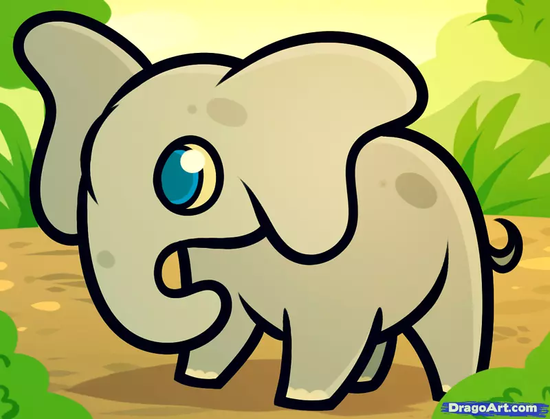 画大象动物如何素描考拉