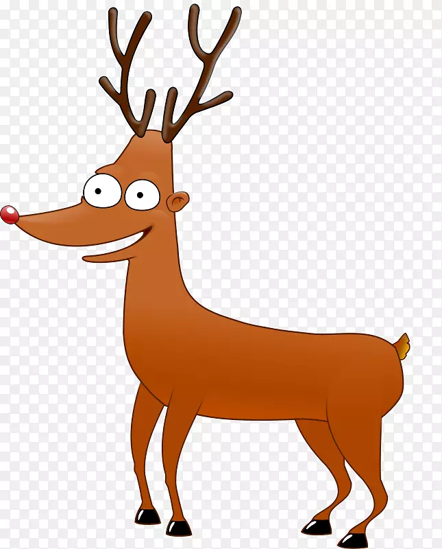 鲁道夫驯鹿圣诞老人卡通剪辑艺术驯鹿鹿角剪刀部分