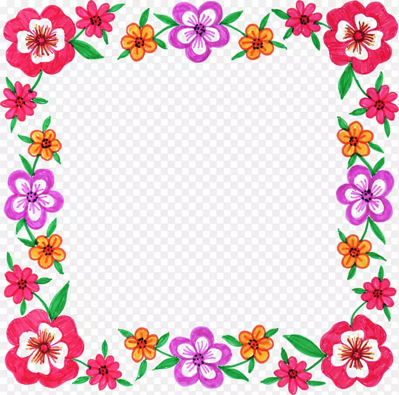 花卉设计剪贴画方框