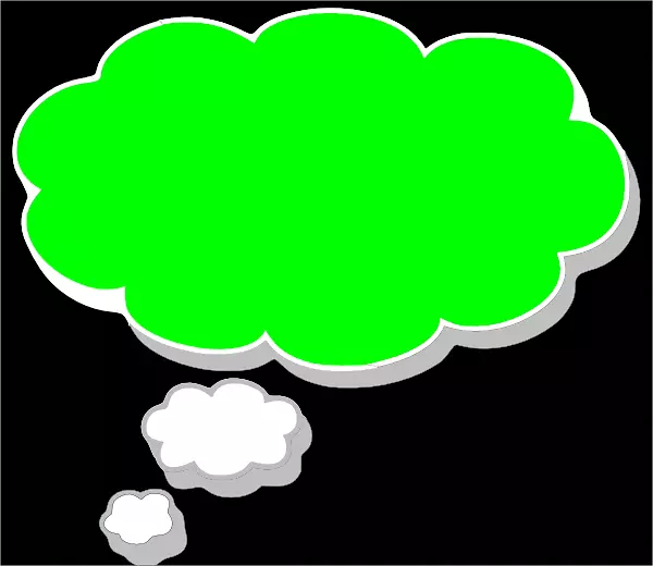 彩色关键梦想剪辑艺术-绿云剪贴画