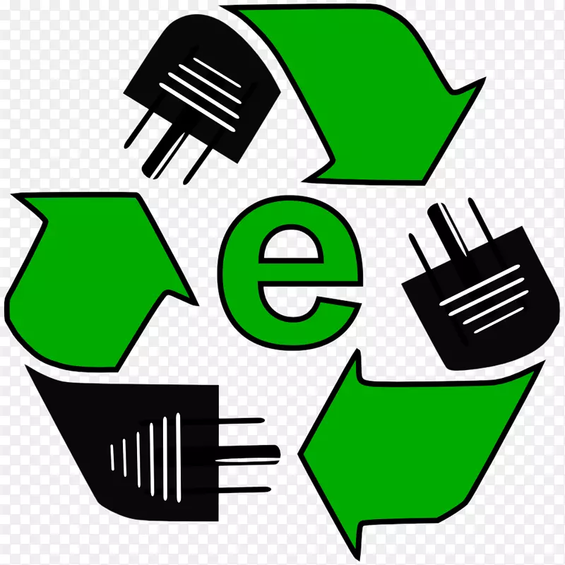 回收符号塑料回收标志剪贴画-e废料剪贴件