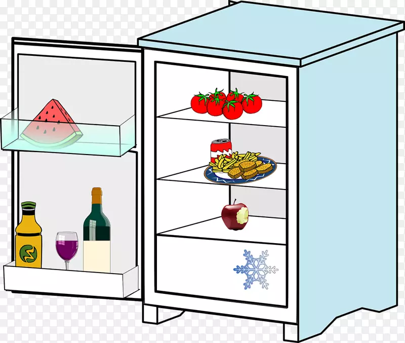 冰箱磁铁冰箱家电剪贴画-冰箱