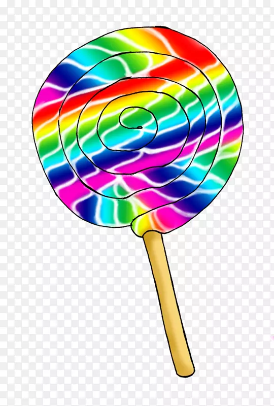 棒棒糖卡通蛋糕剪贴画-卡通彩虹