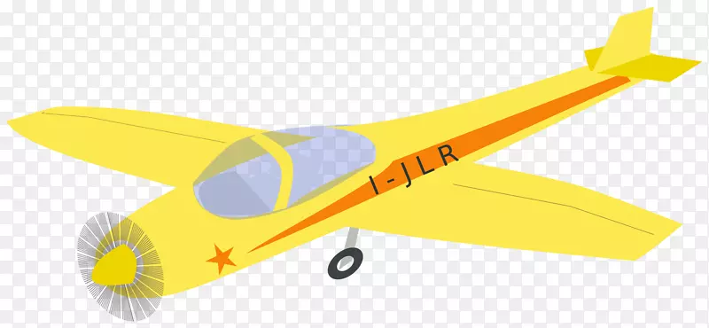飞机轻型飞机黄色剪贴画飞机