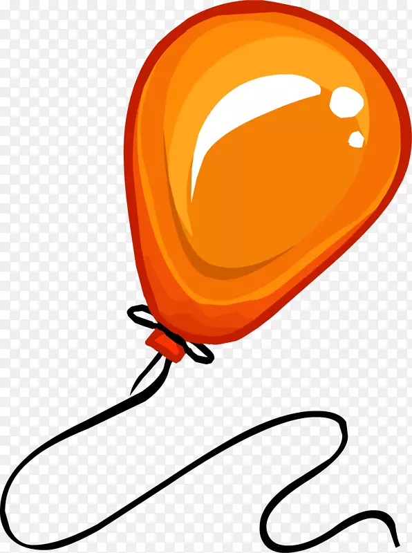 气球橙色剪辑艺术-气球