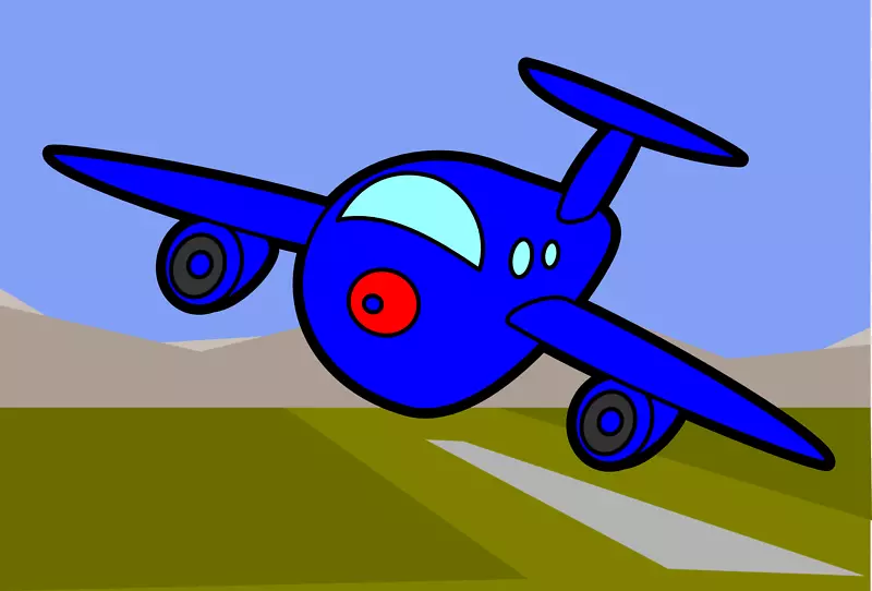 飞机卡通剪贴画-飞机