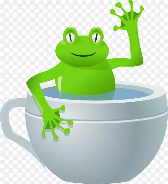 茶杯青蛙剪贴画-勃艮第青蛙剪贴画