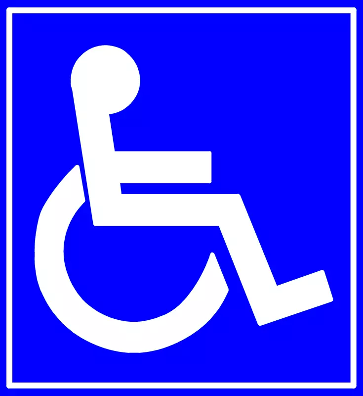 残疾伤残泊车许可证标志停车场夹板艺术-轮椅
