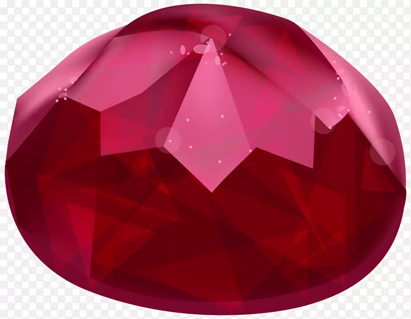 红色钻石宝石剪贴画-钻石