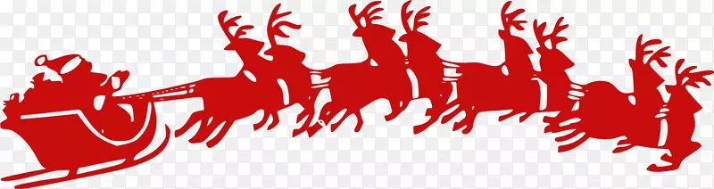 圣诞老人驯鹿雪橇艺术-圣诞老人雪橇