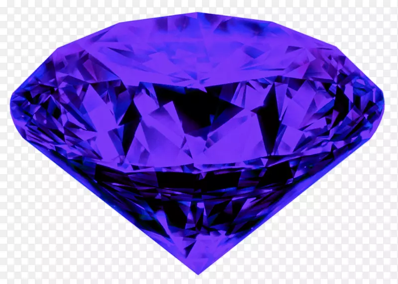 钻石色紫色剪贴画-蓝宝石