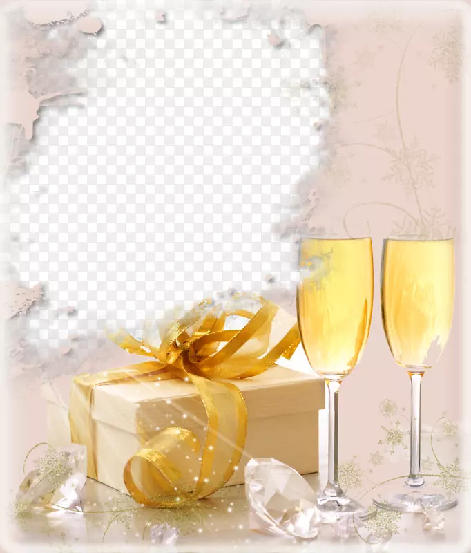 香槟酒玻璃新年派对-婚礼