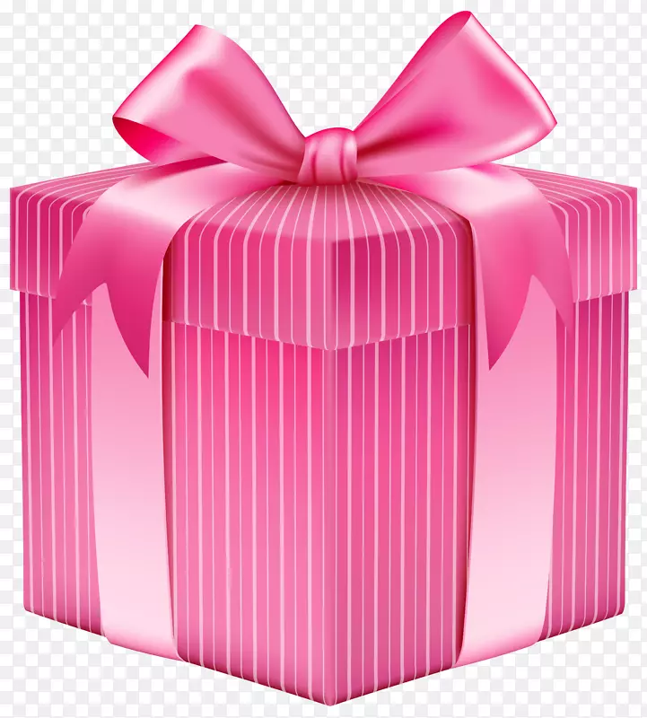 礼品粉红盒剪贴画-礼品