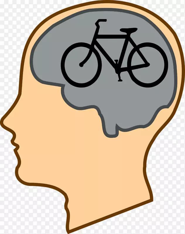 自行车山地自行车剪贴画-大脑