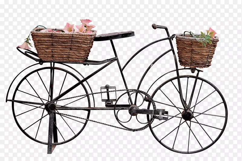 自行车篮子自行车夹艺术.自行车