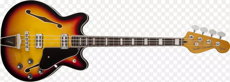 Fender Coronado护舷，星形挡泥板，精密低音吉他-低音吉他