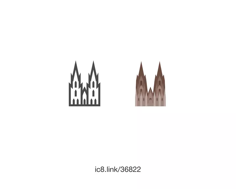 科隆大教堂计算机图标字体-大教堂