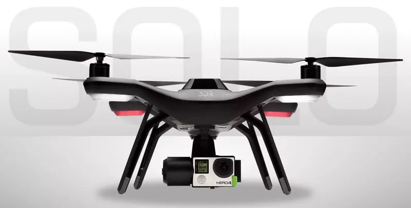 无人驾驶飞行器，三维机器人，四面飞行器，万向架，GoPro-无人机