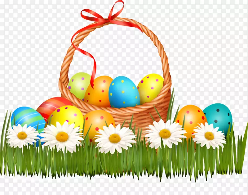 复活节兔子复活节彩蛋篮-复活节