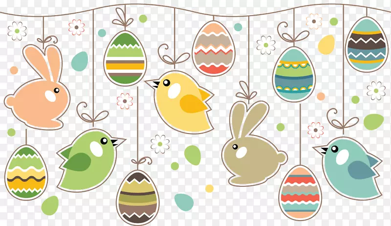 复活节兔子复活节明信片贺卡及纸牌复活节彩蛋-复活节