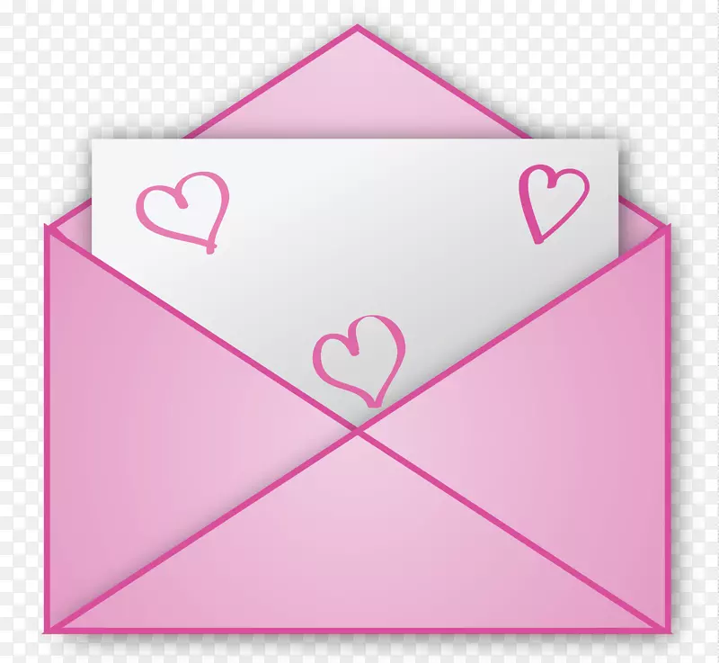 信件情人节心脏夹艺术-信封