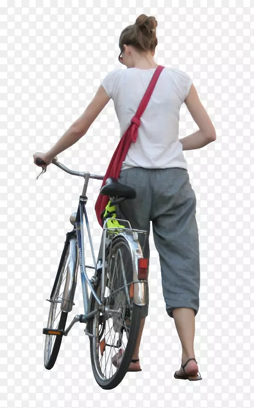 骑自行车的人骑自行车-步行