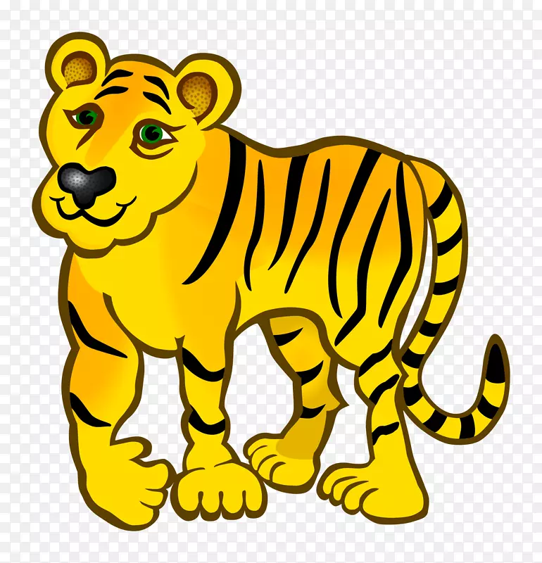 虎猫科豹纹剪贴画-动物
