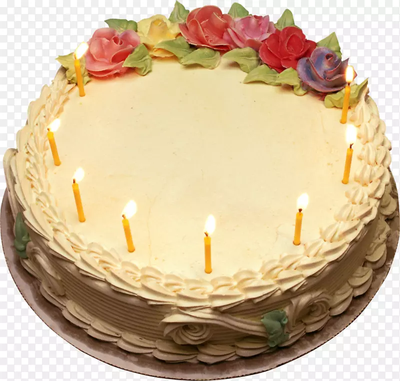 生日蛋糕纸杯蛋糕新年烛光通心粉