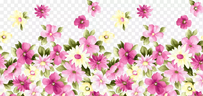 花卉设计粉彩墙纸-花
