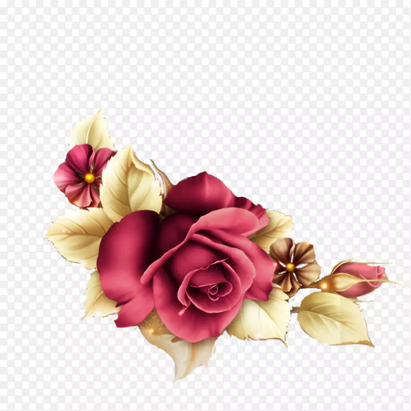 花卉花瓶设计玫瑰花