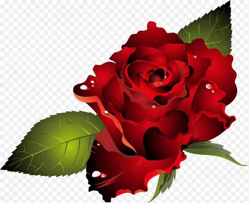 情人节迪多斯纳莫拉多斯心脏夹艺术-红玫瑰