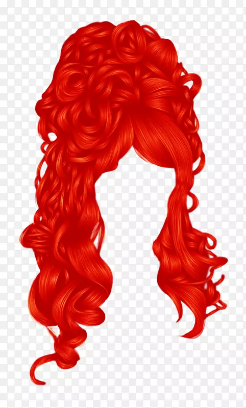红发假发发型-美发