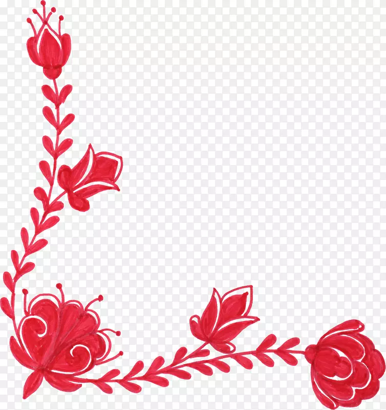 花红花卉设计剪贴画装饰品