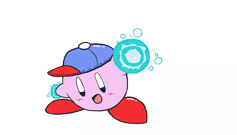 柯比和神奇的镜子柯比空中乘坐科比的明星盟友GameCube-Kirby