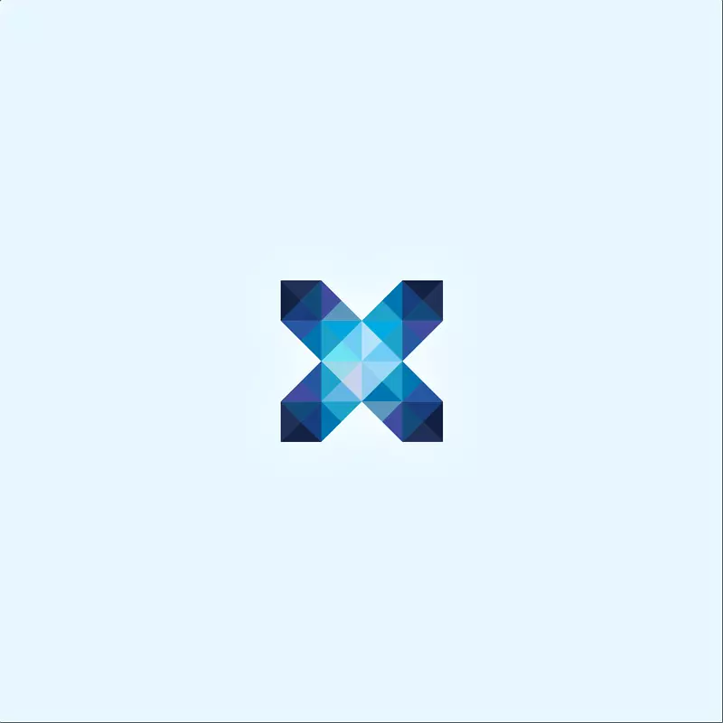 蓝色品牌标志-x