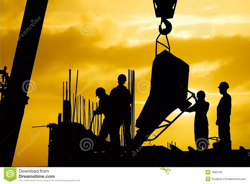 建筑工程建筑工人工程总承建商-工业工人