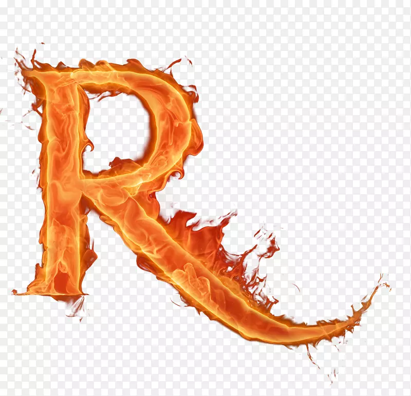 火焰字母表字体-Photoshop