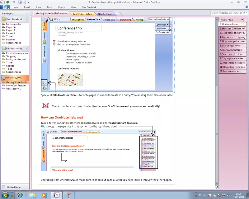 Microsoft Office 2010屏幕截图Microsoft OneNote-OneNote