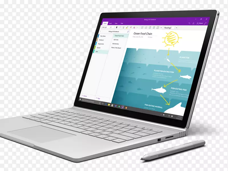 笔记本电脑英特尔表面书微软表面2-1个人电脑-OneNote