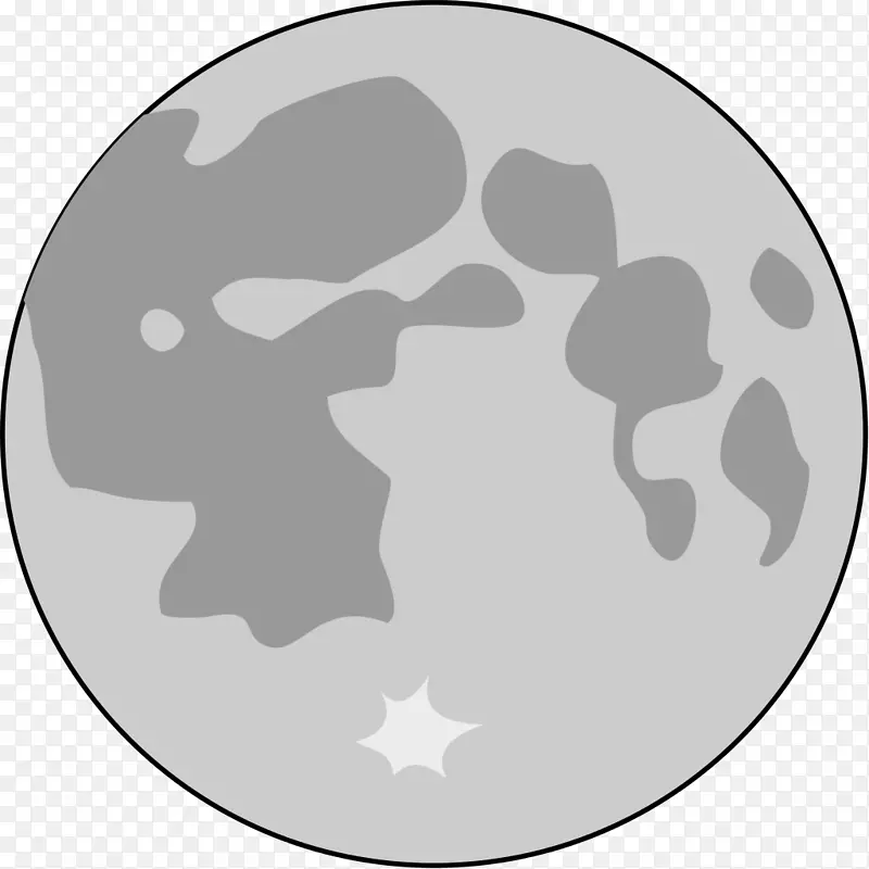 地球月画剪贴画-月亮