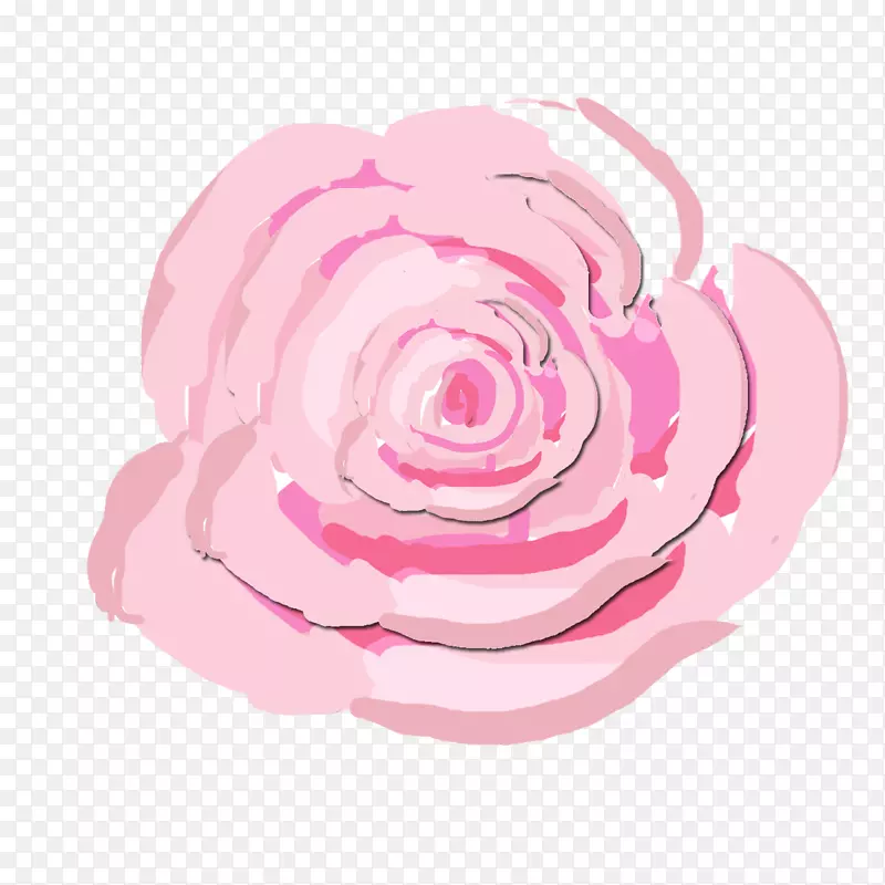 蒲公英玫瑰，破烂别致的花，粉红色的水彩花
