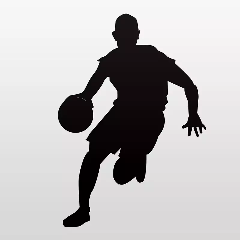篮球运动剪影剪贴画-nba球员