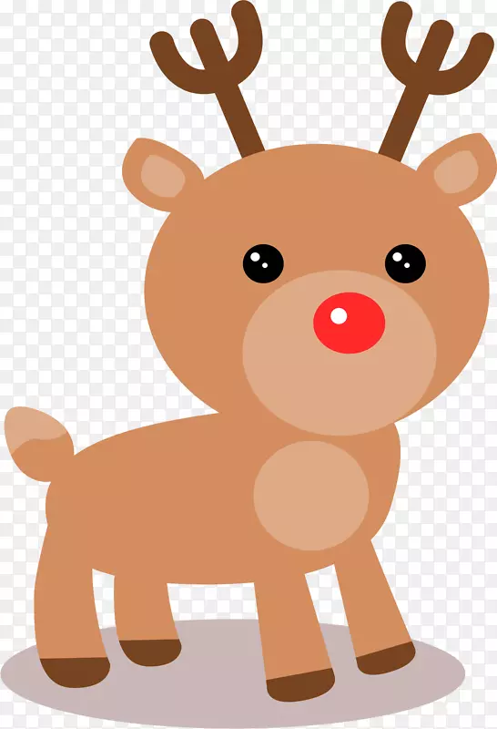 鲁道夫驯鹿圣诞老人圣诞剪贴画驯鹿