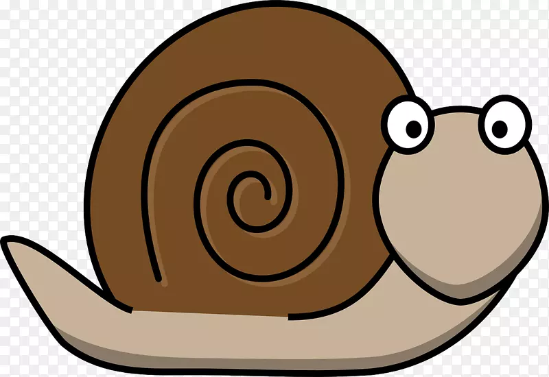 蜗牛动画软体动物剪贴画-蜗牛
