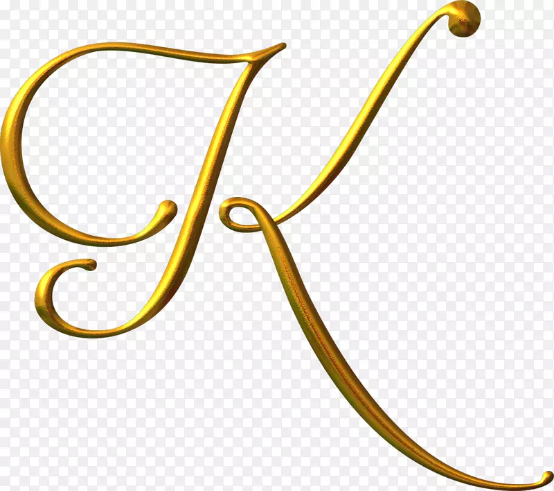 字母金色k-火焰字母